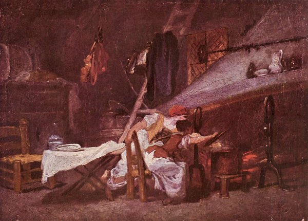 Jean Honore Fragonard At the stove  Wandbild